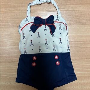 Jane and Jack Eiffel Tower Print Kids Swimwear